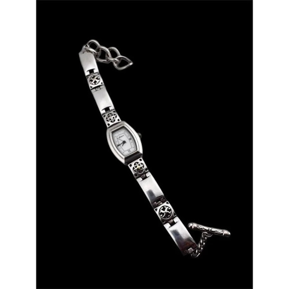 Brighton Tribeca Silver Plate Ornate Watch - New Battery Retired - Picture 2 of 6